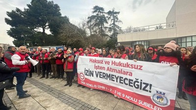 İzmir'de belediye işçilerinin eylemi ikinci gününde