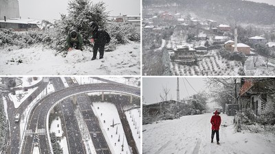 İstanbul'dan kar manzaraları