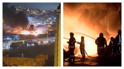Avcılar'da geri dönüşüm tesisinde yangın: 6 saat sürdü