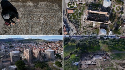 Pergamon'da 'Mozaikli Ev' gün yüzüne çıkarılıyor