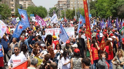 Diyarbakır ve Van'da 1 Mayıs | Bakırhan, Öcalan'ın mesajını paylaştı: Kapitalizm umudumuzu çalıyor