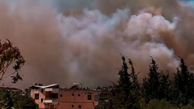 Antakya'da yangın yerleşim yerine ulaştı