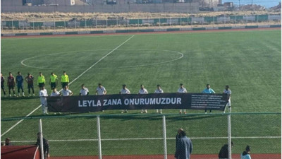 Maç karşılaşmasında Leyla Zana’ya destek mesajı