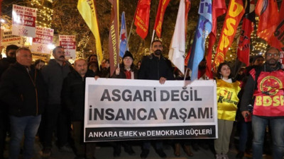 Asgari ücret protestosu: Bu sömürü düzenine mahkum değiliz