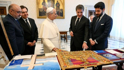 Neçirvan Barzani, Papa XIV. Leo ile görüştü