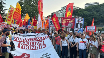 İstanbul'da NATO Zirvesi protestosu: 'NATO savaş, halklar barış istiyor'