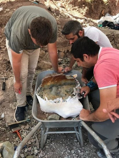 Çankırı'da gergedan kafatası fosili bulundu - Resim : 1