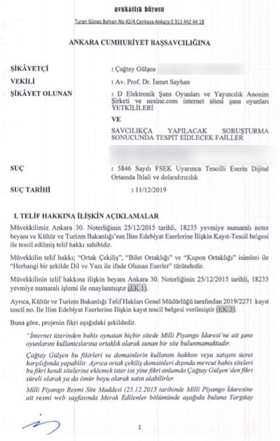 Milli Piyango Genel Müdürlüğü'ne suç duyurusu - Resim : 1
