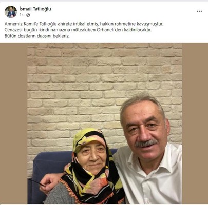 İYİ Parti'li Tatlıoğlu'nun annesi vefat etti - Resim : 1