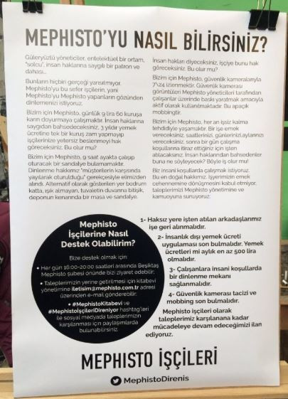 Mephisto çalışanları insanca koşullar için direniyor - Resim : 1