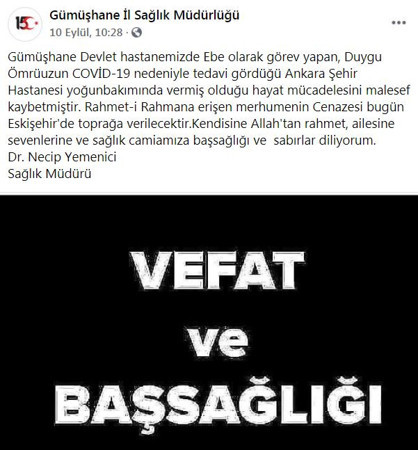 Karnındaki bebeği ameliyatla alınan Duygu ebe, koronavirüsten öldü - Resim : 1