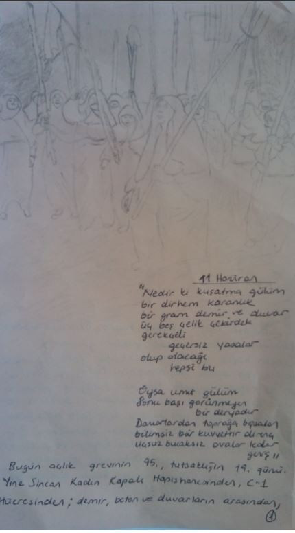 'Burası benim hücrem, sizin için çizdim' - Resim : 1