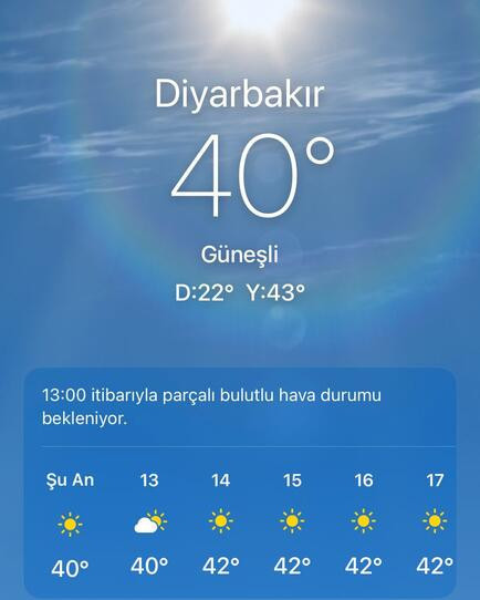 Diyarbakır'da sıcak nedeniyle cadde ve sokaklar boş kaldı - Resim : 1
