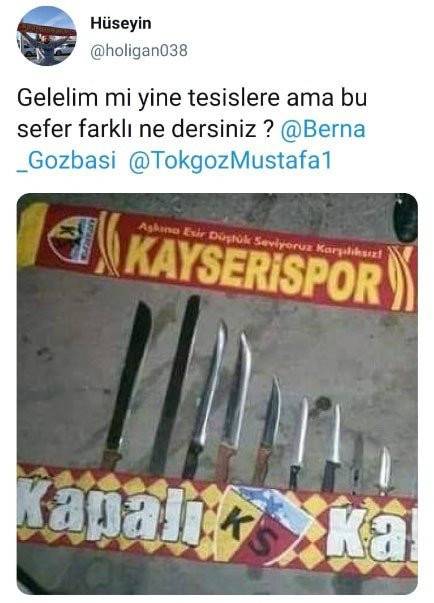 Kayserispor Başkanı Gözbaşı'ya bıçaklı palalı tehdit - Resim : 1