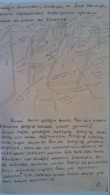 'Burası benim hücrem, sizin için çizdim' - Resim : 2