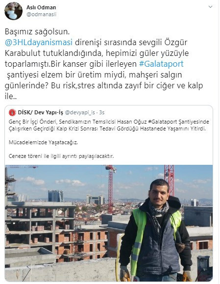 Galataport şantiyesinde Covid-19 cinayeti - Resim : 1