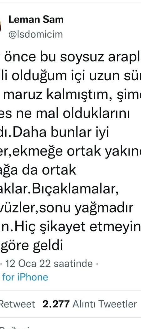 Leman Sam'ın ırkçı paylaşımı tepki çekti: Batıda olsa ceza alırdı - Resim : 1