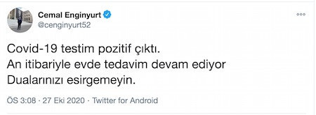 Cemal Enginyurt Covid-19'a yakalandığını duyurdu - Resim : 1