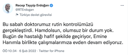 Erdoğan: Bugün de hastalığı hafif şekilde geçiriyoruz - Resim : 1