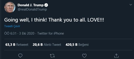 Trump'tan sağlık durumuna ilişkin açıklama - Resim : 1