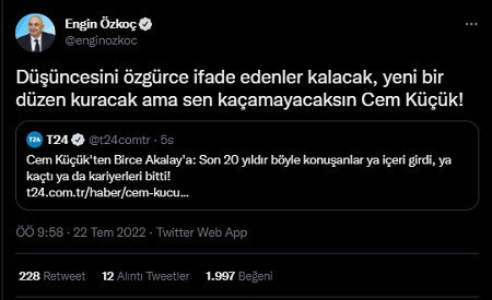 Birce Akalay'ı hedef gösteren Cem Küçük'e tepki yağdı - Resim : 3