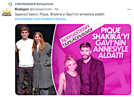 Pique ve Shakira ile ilgili Türkiye'de 'uydurulan tweet', İspanya'ya ulaştı - Resim : 8