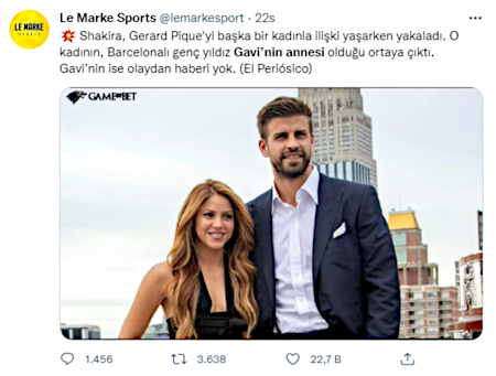 Pique ve Shakira ile ilgili Türkiye'de 'uydurulan tweet', İspanya'ya ulaştı - Resim : 2