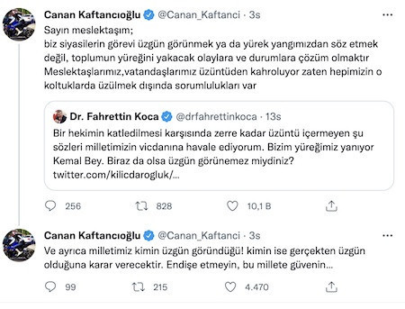 Kaftancıoğlu'ndan Bakan Koca'ya: Bizim görevimiz üzgün görünmek değil - Resim : 1