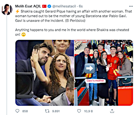Pique ve Shakira ile ilgili Türkiye'de 'uydurulan tweet', İspanya'ya ulaştı - Resim : 9