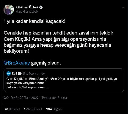 Birce Akalay'ı hedef gösteren Cem Küçük'e tepki yağdı - Resim : 5