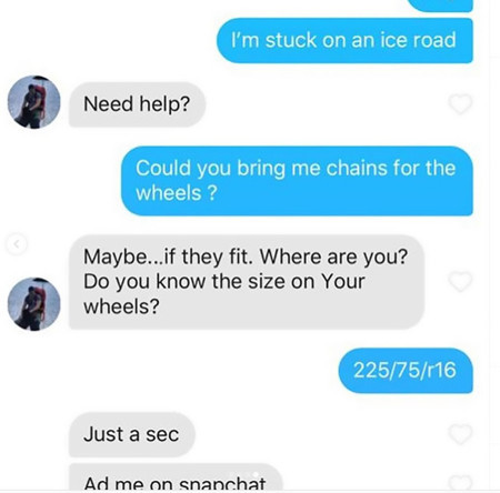 Tinder sayesinde kar fırtınasından kurtuldu - Resim : 1