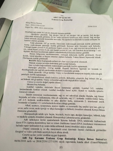 Rabia Naz'ın ölümüyle ilgili adli tıp raporları ortaya çıktı - Resim: 2