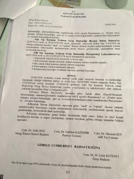 Rabia Naz'ın ölümüyle ilgili adli tıp raporları ortaya çıktı - Resim: 3