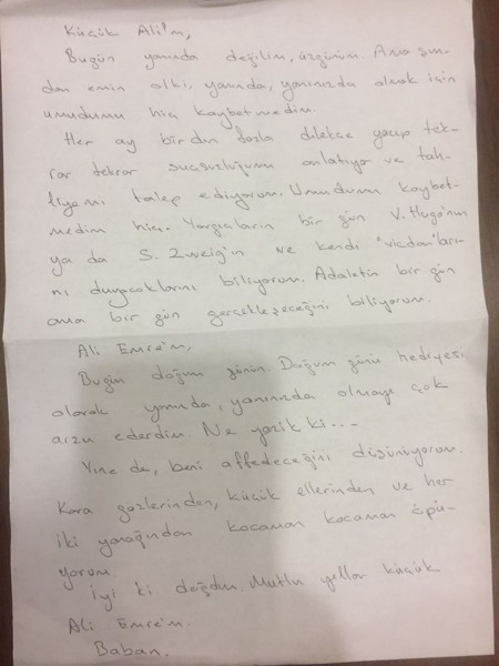 Hapisteki gazeteciden oğluna mektup - Resim : 2