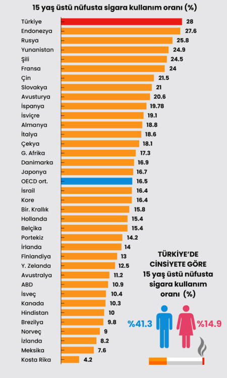 Türkiye sigara kullanımında dünya birincisi - Resim : 1