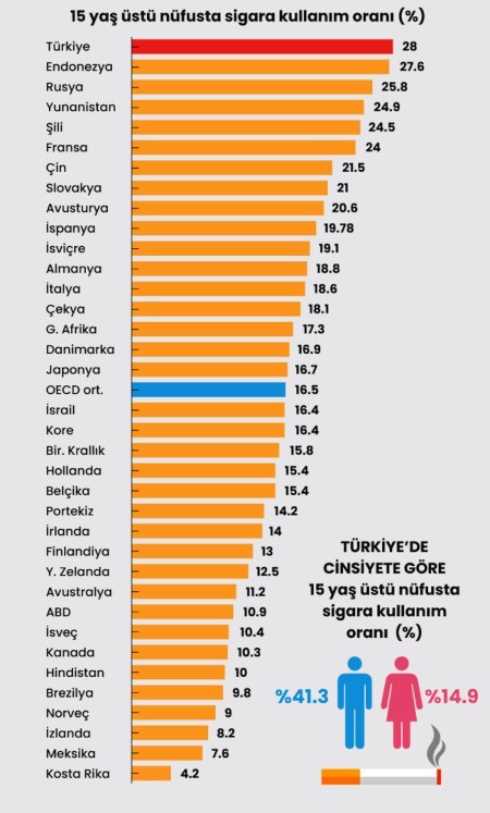 Türkiye sigara kullanımında dünya birincisi - Resim : 1