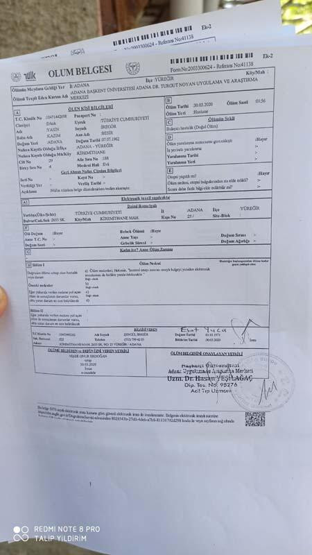 Raporda 'bulaşıcı hastalık' yazınca defnedilemeyen cenaze hastaneye teslim edildi - Resim : 1