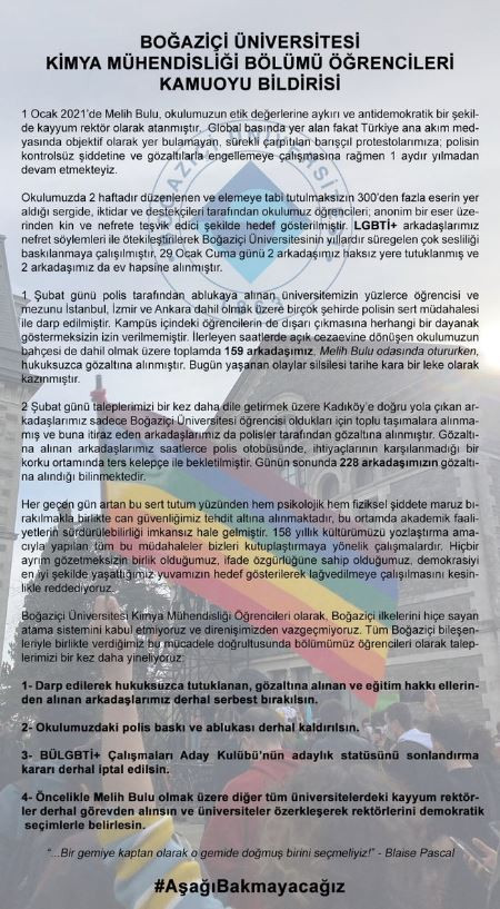 Boğaziçili mühendislik öğrencilerinden açıklama - Resim : 1