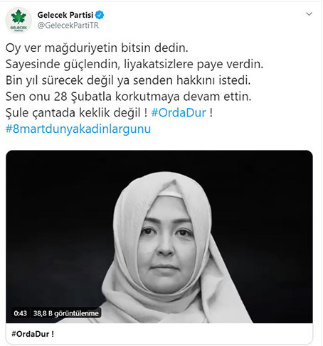 Davutoğlu'nun partisinden AKP'ye, 'Şule çantada keklik değil' mesajı - Resim : 1