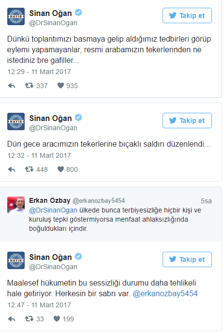 Sinan Oğan'ın otomobiline saldırı - Resim : 1