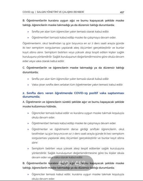 Öğrenci ve öğretmen pozitif çıksa da yüz yüze eğitime devam edilecek - Resim : 2