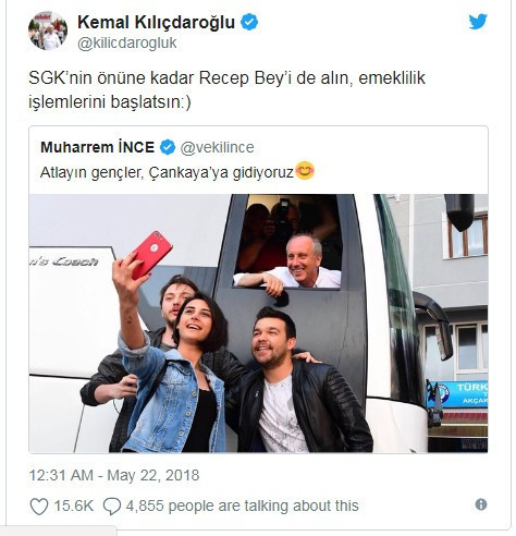 Kılıçdaroğlu'ndan İnce'nin tweeti ile gönderme - Resim : 1