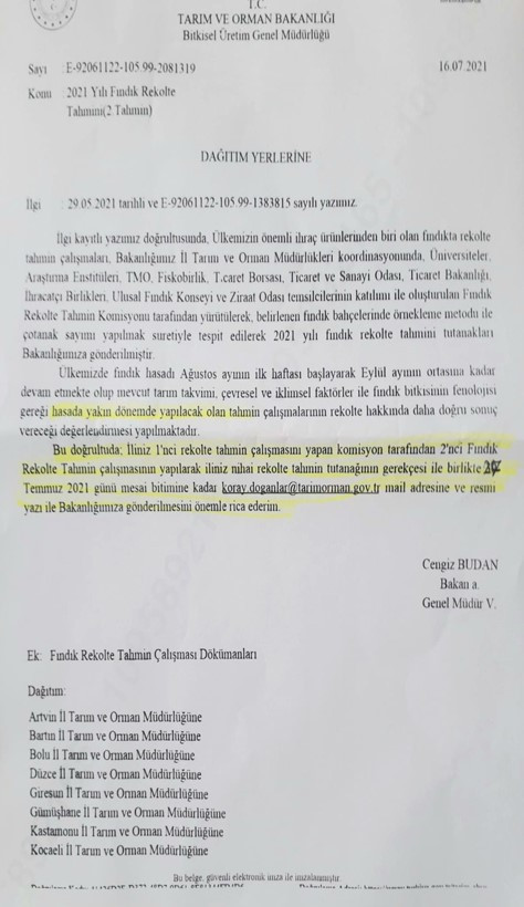 İhracatçılar fındık rekoltesini beğenmedi: Bakanlık, ikinci kez tahmin yapacak - Resim : 1