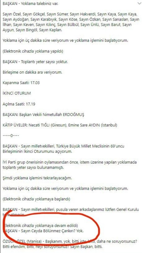 Meclis yoklamasında ‘var’ gösterilen AKP’li vekil Bölünmez, İzmir’den çıktı - Resim : 1