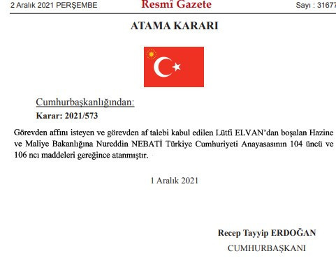 Hazine Bakanı Lütfi Elvan istifa etti: Yerine atanan Nureddin Nebati kimdir? - Resim : 1