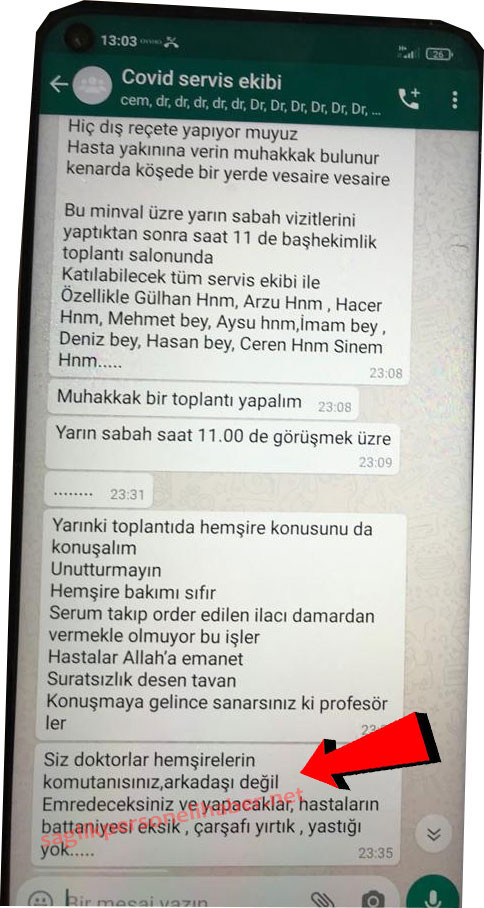 ‘Doktorlar hemşirelerin komutanıdır’ diyen başhekim, özür dileyerek istifasını duyurdu - Resim : 1