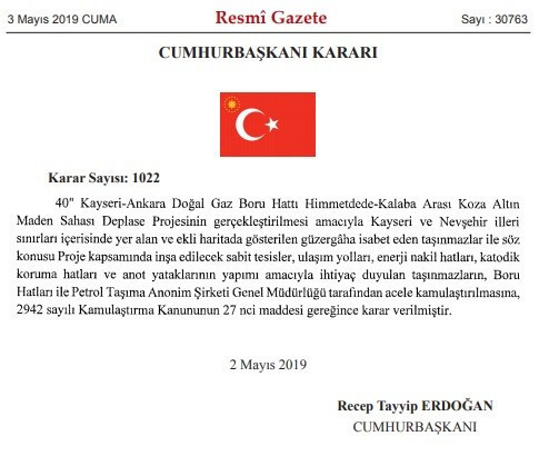 Erdoğan'dan BOTAŞ'a iki kentte 'acele kamulaştırma' yetkisi - Resim : 1