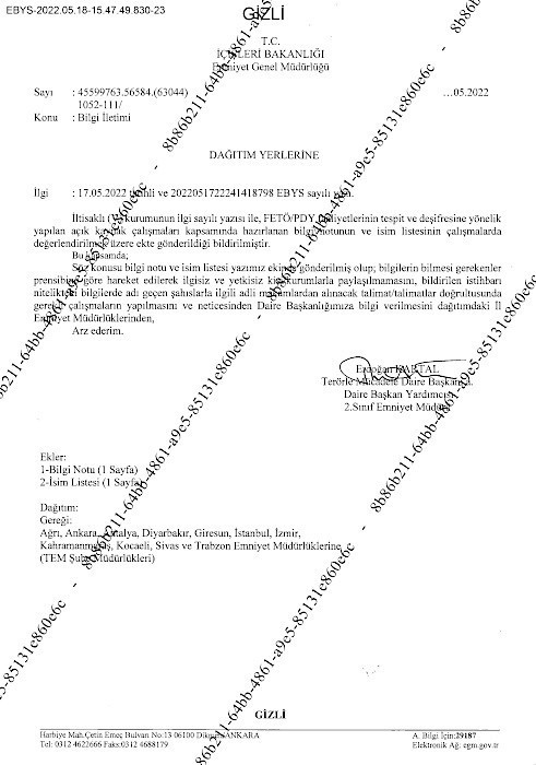 Dicle Müftüoğlu’nun dava dosyasında ortaya çıktı: Emniyet'ten gazetecilere fişleme - Resim : 1