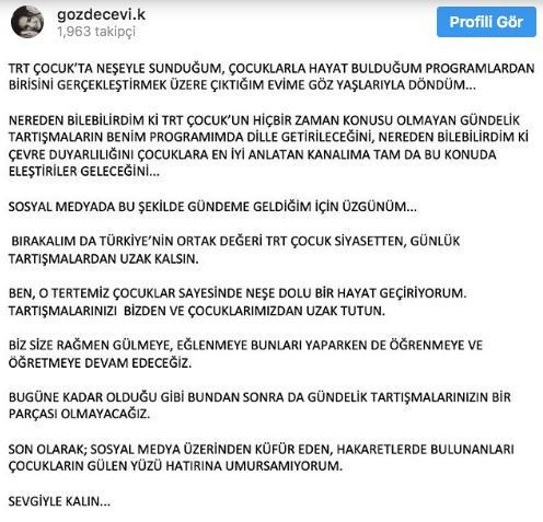 TRT sunucusu sansürü savundu: TRT Çocuk, günlük tartışmalardan uzak dursun - Resim : 1