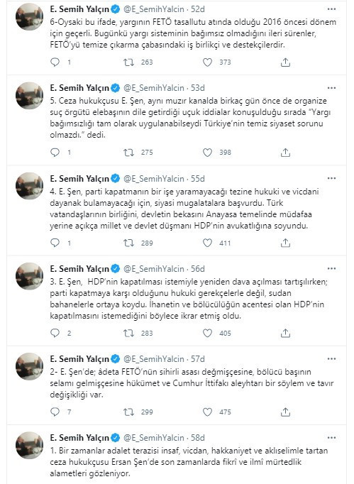 MHP'li Yalçın, ‘HDP'ye açılan dava hukuki değil’ diyen hukuk profesörü Şen'i hedef gösterdi - Resim : 1